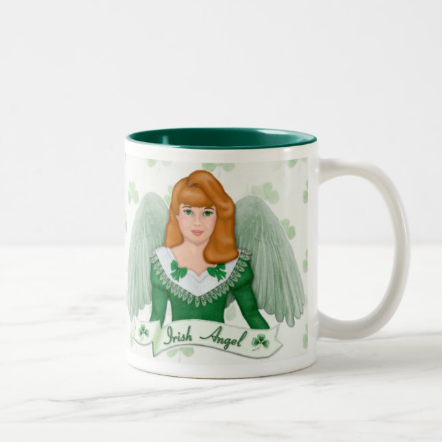 Irish Angel och Banner Två-Tonad Mugg (Höger)