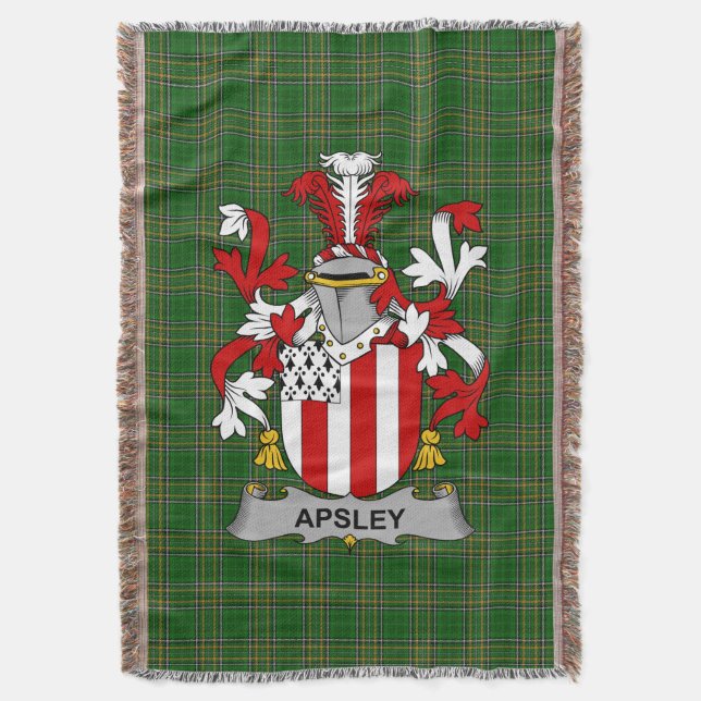 Irish Apsley Jackar om Arm Family Crest Ireland Filt (Framsidan Vertikal)