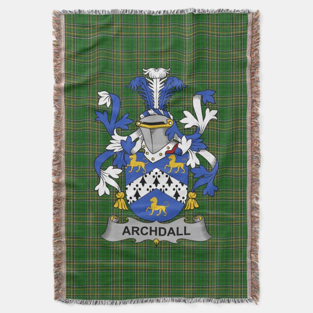 Irish Archdall Jackar om Arm Family Crest Ireland Filt (Framsidan Vertikal)