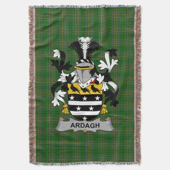 Irish Ardagh Jackar om Arm Family Crest Ireland Filt (Framsidan Vertikal)