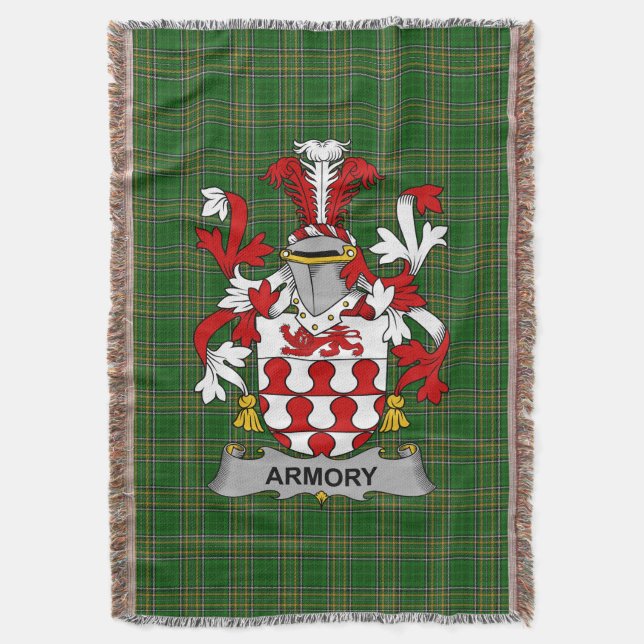 Irish Armory Jacka of Arm Family Crest Ireland Filt (Framsidan Vertikal)