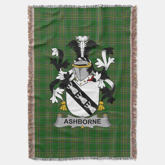 Irish Ashborne Jackar Arm Family Crest Ireland Filt (Framsidan Vertikal)