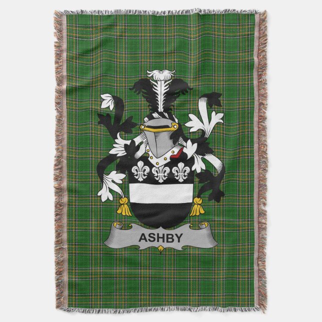 Irish Ashby Jackar Arm Family Crest Ireland Filt (Framsidan Vertikal)