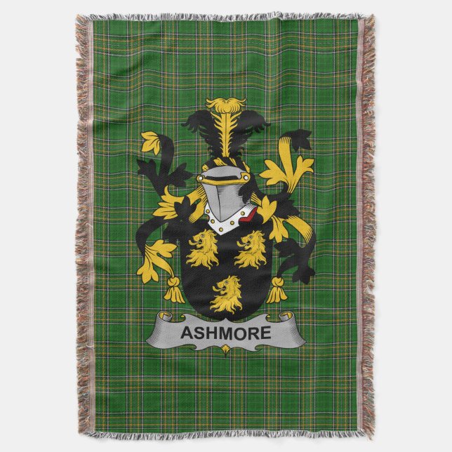 Irish Ashmore Jackar Arm Family Crest Ireland Filt (Framsidan Vertikal)