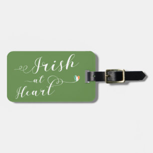 Irish At Heart Luggage Tag Template, Ireland Bagagebricka