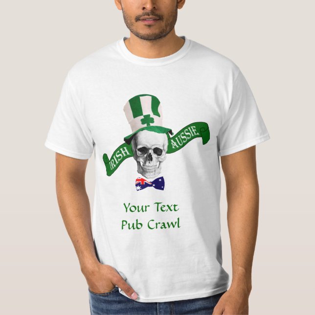 Irish Aussie St patrick's day T-shirt (Framsida)