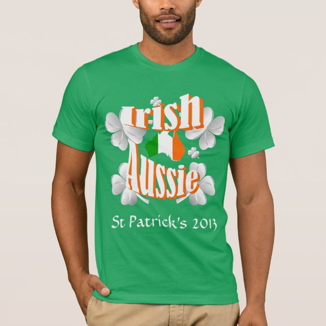Irish Australian St patrick's day Tee Shirt (Framsida)