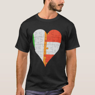 Irish Austria Flagga Heart T Shirt
