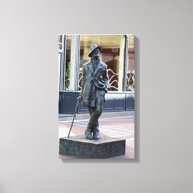Irish Author James Joyce, Dublin skulpture print Canvastryck (Framsida)