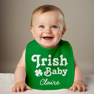 Irish Baby Grönt St. Patrick's Day Personlig Hakklapp