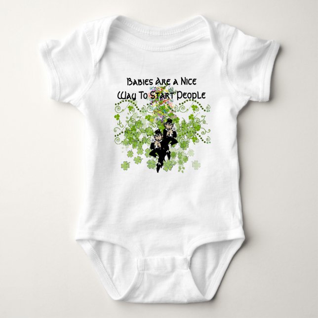 Irish Baby Leprechaun Blessing Tee Shirt (Framsida)