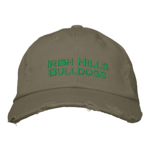 Irish Backe Bulldog Hat Broderad Keps