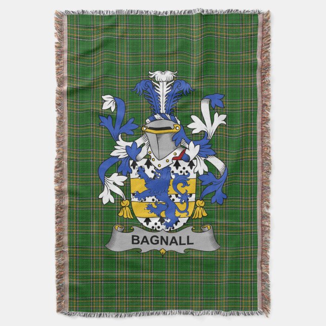 Irish Bagnall Jackar om Arm Family Crest Ireland Filt (Framsidan Vertikal)