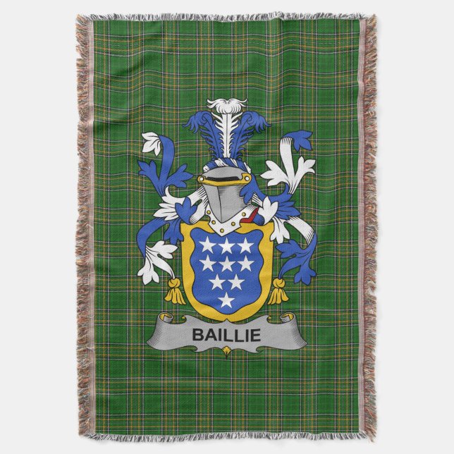 Irish Baillie Jackar av Arm Family Crest Ireland Filt (Framsidan Vertikal)