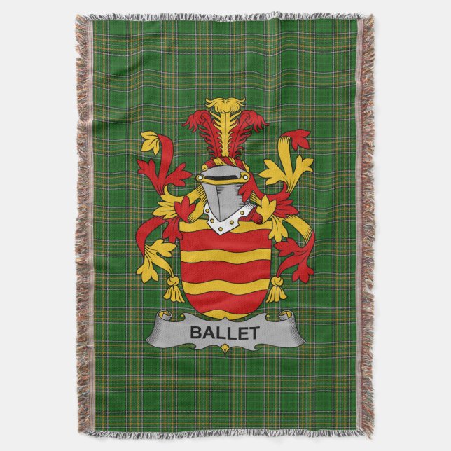 Irish Ballet Jackar av Arm Family Crest Ireland Filt (Framsidan Vertikal)