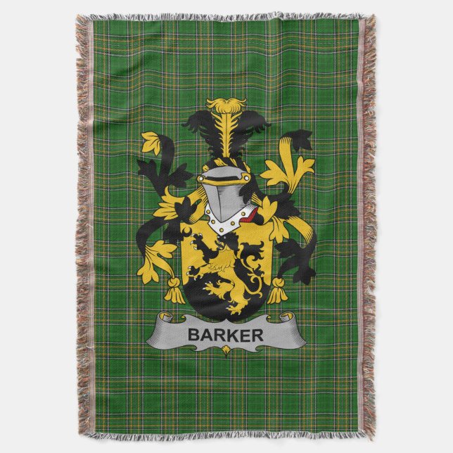 Irish Barker Jackar om Arm Family Crest Ireland Filt (Framsidan Vertikal)