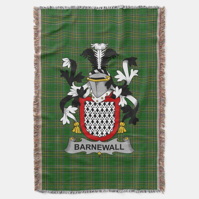 Irish Barnewall Jackar om Arm Family Crest Ireland Filt (Framsidan Vertikal)