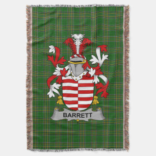 Irish Barrett Jackar om Arm Family Crest Ireland Filt