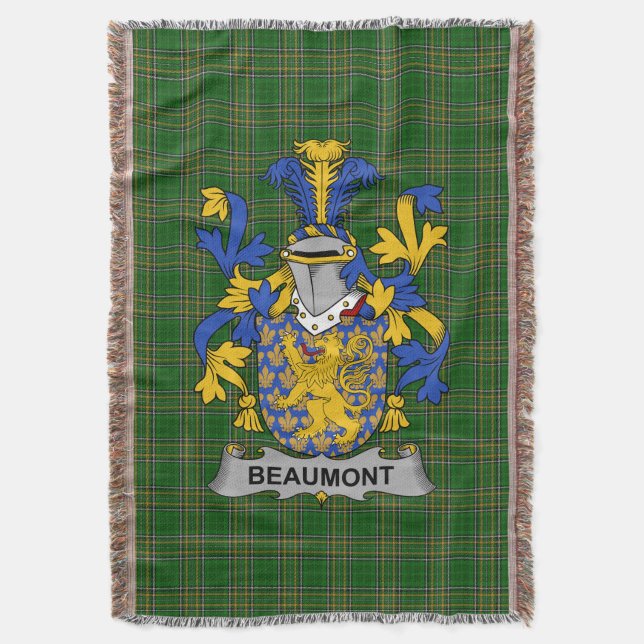 Irish Beaumont Jackar av Arm Family Crest Ireland Filt (Framsidan Vertikal)