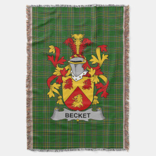 Irish Becket Jackar av Arm Family Crest Ireland Filt
