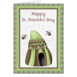 Irish Beehive Lycklig St. Patrick's Day Card Hälsningskort