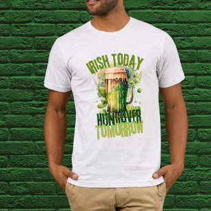 Irish Beer Grunge Klöver Funny St Patrick Day Mana T Shirt