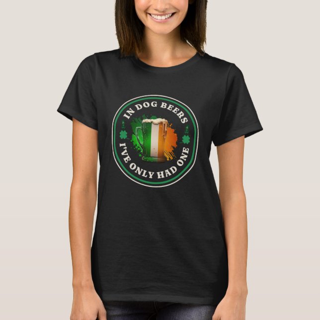 Irish Beer Ireland Flag St Patricks Day  Drinking  T Shirt (Framsida)