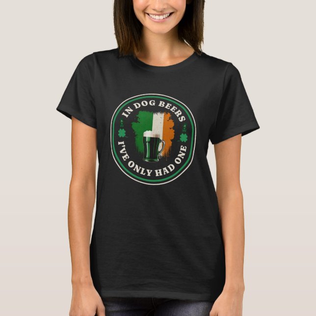 Irish Beer Ireland Flag St Patricks Day  Drinking  T Shirt (Framsida)