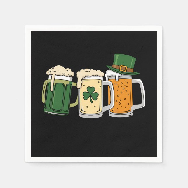 Irish Beer Ireland Flagga St patrick's day Shamroc Pappersservett (Framsidan)