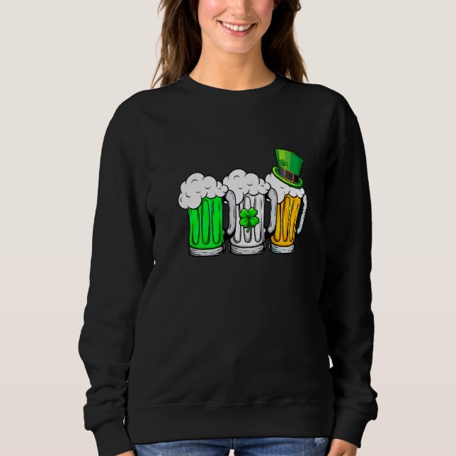 Irish Beer Ireland Flagga St Pattys Day Manar Wome T Shirt (Framsida)