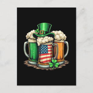 Irish Beer Ireland St patricks day Drinking Party Helg Vykort