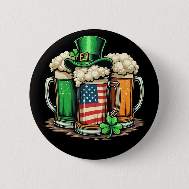Irish Beer Ireland St patricks day Drinking Party Knapp (Framsida)