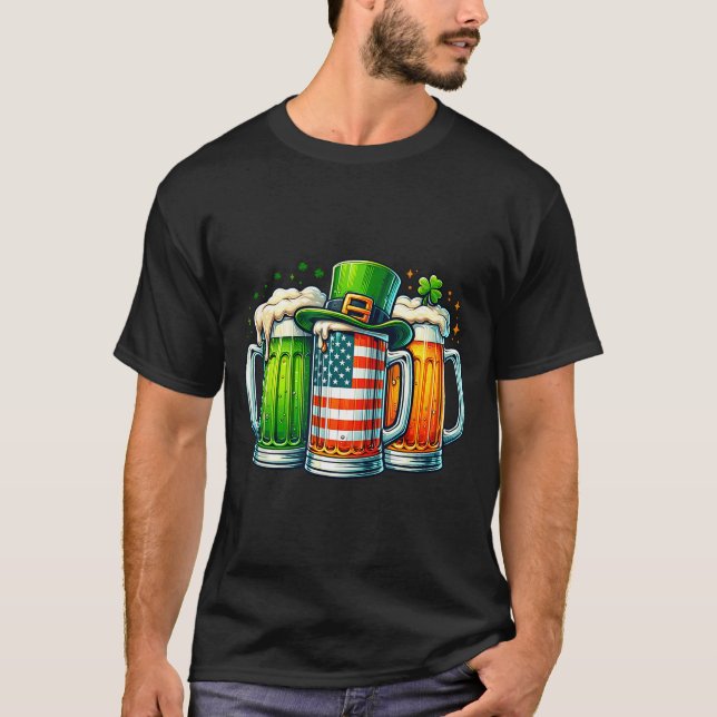 Irish Beer Ireland St Patricks Day Drinking Party  T Shirt (Framsida)