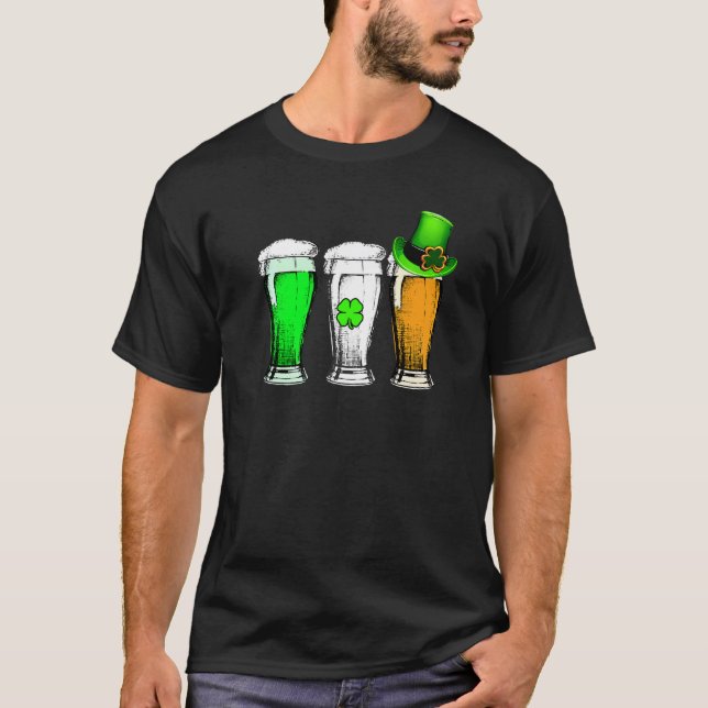 Irish Beer Kärlek Ireland Flagga Manar W T Shirt (Framsida)