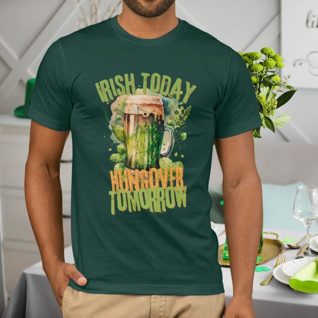 Irish Beer Klöver Grunge Funny St Patrick Day Mana T Shirt (Skapare uppladdad)