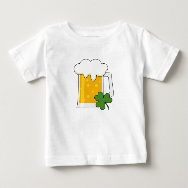 Irish Beer Mugg med Shamrock Klöver T Shirt (Framsida)