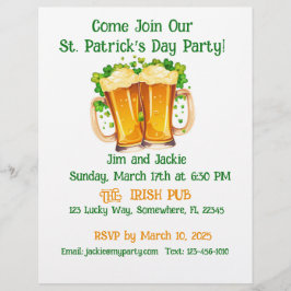 Irish Beer St. Patrick's Day Party Reklamblad