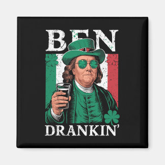 Irish Ben Drankin Beer - St Pattys Men And Women 1 Magnet
