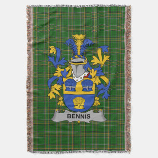 Irish Bennis Jackar om Arm Family Crest Ireland Filt