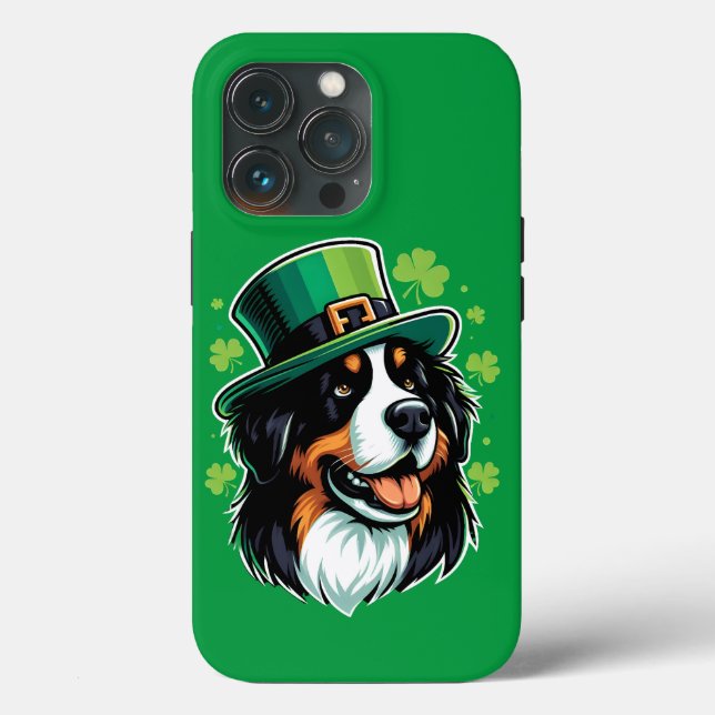 Irish Bernese Hund Leprechaun Hat St patricks day (Baksida )