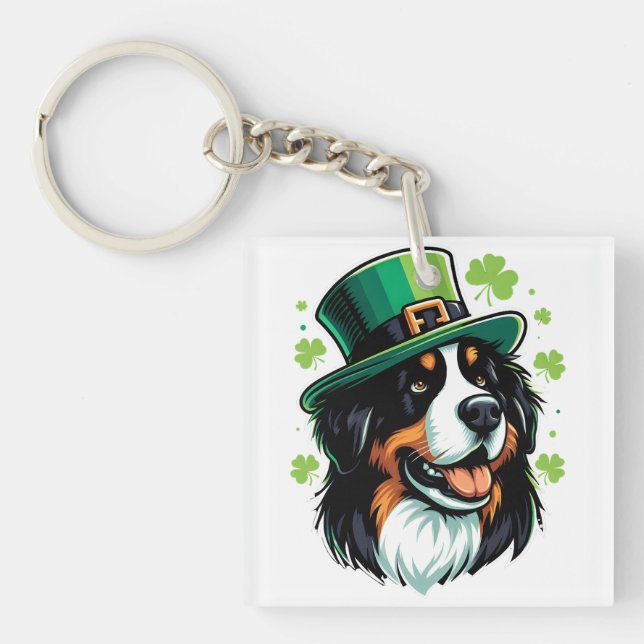 Irish Bernese Hund Leprechaun Hat St patricks day (Framsidan)