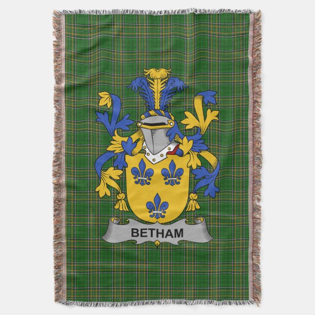 Irish Betham Jackar om Arm Family Crest Ireland Filt (Framsidan Vertikal)