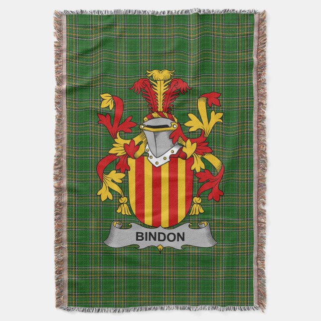 Irish Bindon Jackar av Arm Family Crest Ireland Filt (Framsidan Vertikal)