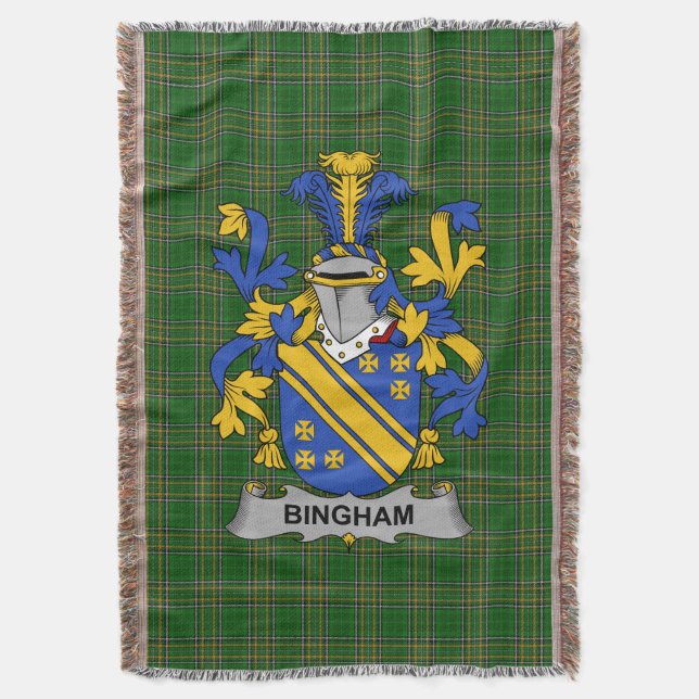 Irish Bingham Jackar om Arm Family Crest Ireland Filt (Framsidan Vertikal)