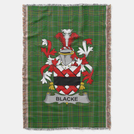 Irish Blacke Jackar om Arm Family Crest Ireland Filt