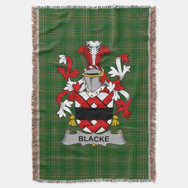 Irish Blacke Jackar om Arm Family Crest Ireland Filt (Framsidan Vertikal)