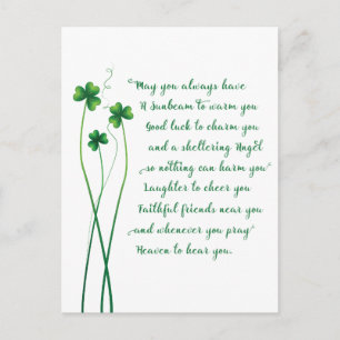 Irish Blating Calligraphy Postcard Vykort