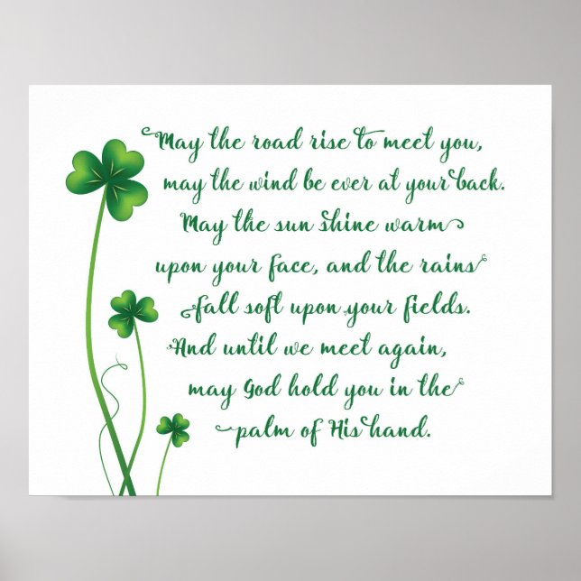 Irish Blating Calligraphy Print Poster (Framsidan)