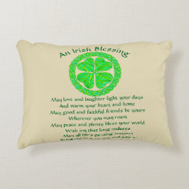 Irish Blating Celtic Shamrock Prydnadskudde