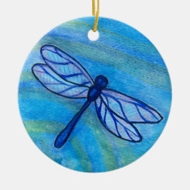 Irish Blating Dragonfly Quote Ceramic Ornament